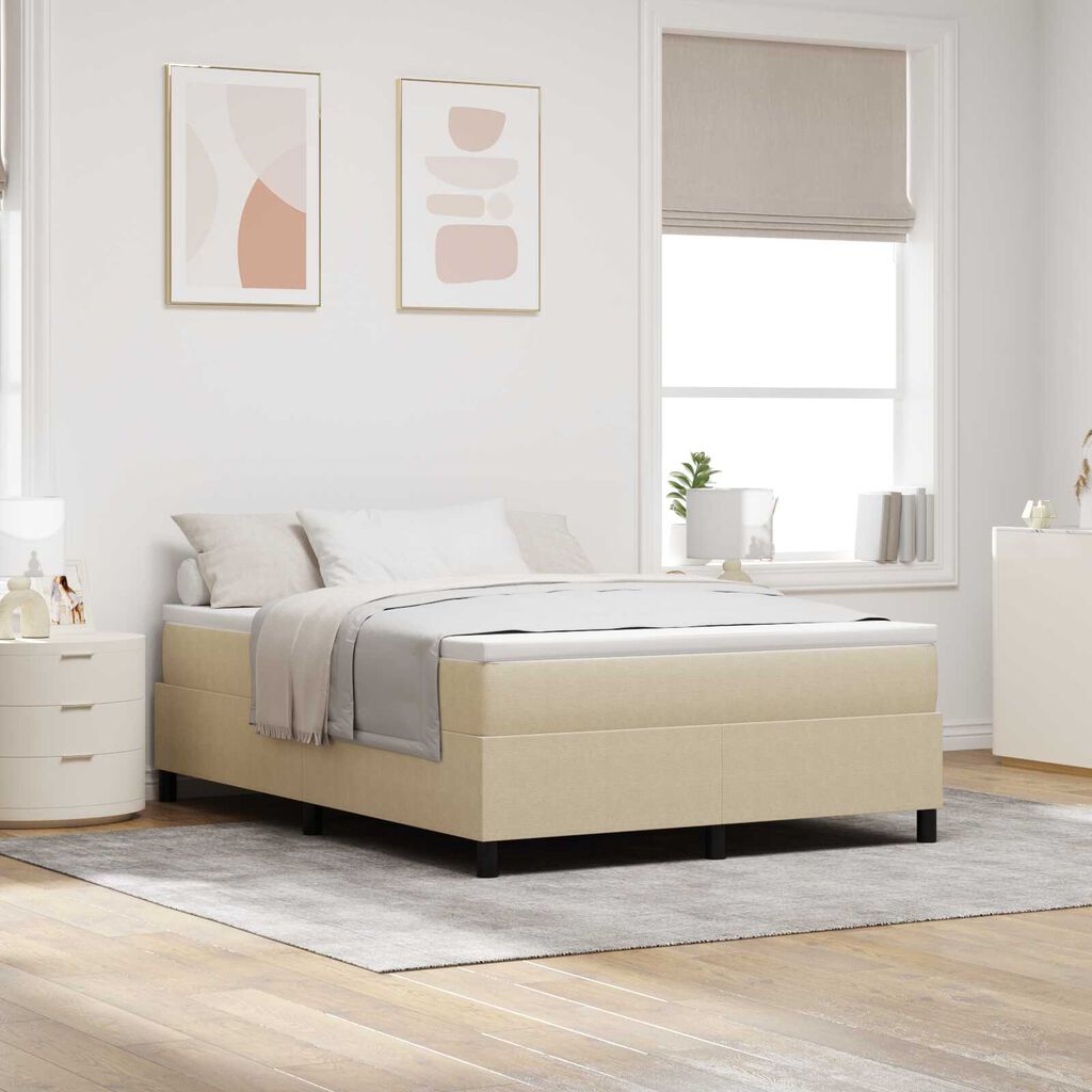 vidaXL Κρεβάτι με ελατήρια Γκρι Πράσινο 140 x 190 cm Βελούδο