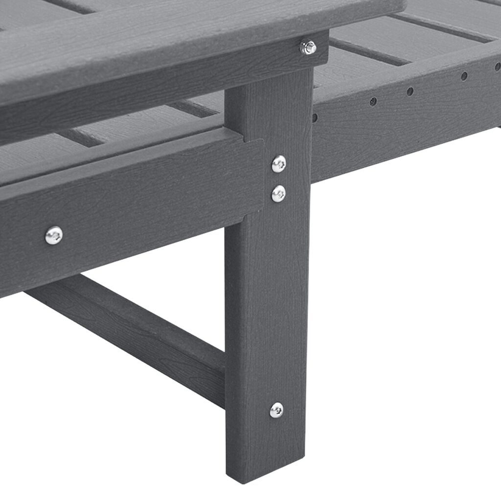 vidaXL Ξαπλώστρα Ανοιχτό γκρι 53x162x98.5 εκ. HDPE