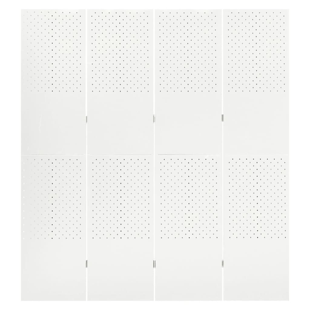 vidaXL Διαχωριστικό Δωματίου με 4 Πάνελ Λευκό 160 x 180 εκ. από Ατσάλι