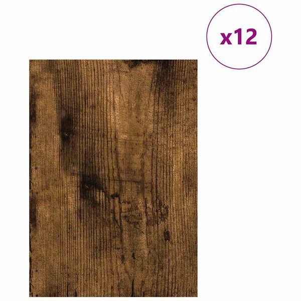 vidaXL Διακοσμητικά Πάνελ 12 pcs Καπνιστή δρυς 21 x 30 x 0.3 εκ