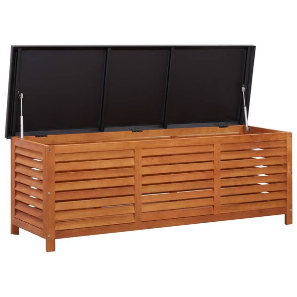 vidaXL Μπαούλο Αποθήκευσης Κήπου 150x50x55 εκ. Μασίφ Ξύλο Ευκαλύπτου