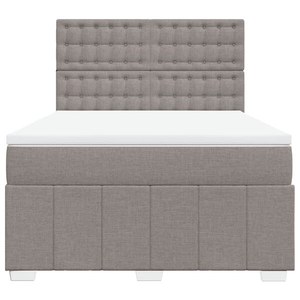 vidaXL &Kappa;&rho;&epsilon;&beta;ά&tau;&iota; Boxspring &mu;&epsilon; &Sigma;&tau;&rho;ώ&mu;&alpha; Taupe 140x200 &epsilon;&kappa;. &Upsilon;&phi;&alpha;&sigma;&mu;ά&tau;&iota;&nu;&omicron;