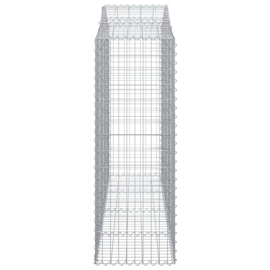 vidaXL Συρματοκιβώτια Τοξωτά 5 τεμ. 200x50x140/160 εκ. Γαλβαν. Ατσάλι