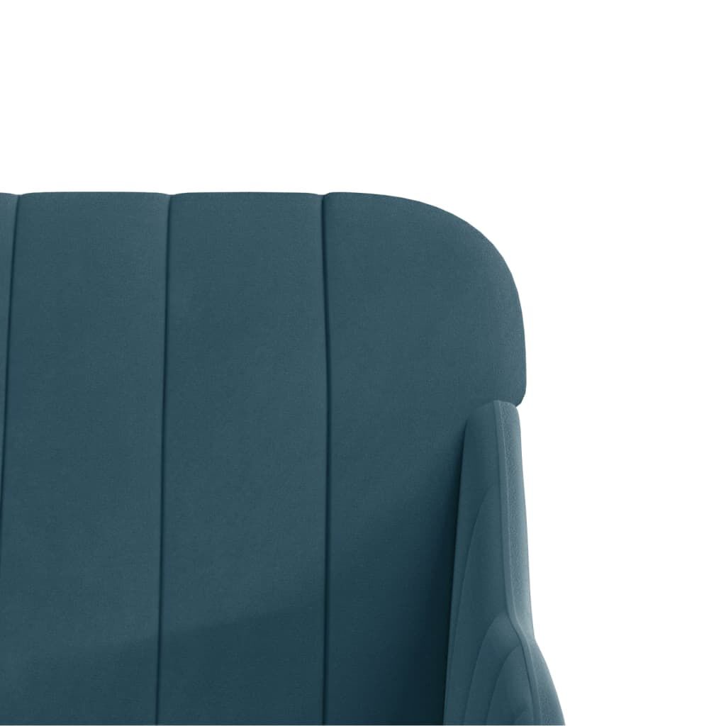 vidaXL Πολυθρόνα Μπλε 63 x 76x 80 εκ. Βελούδινη