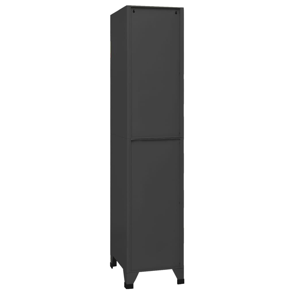 vidaXL Φοριαμός Ανθρακί 38 x 45 x 180 εκ. από Ατσάλι