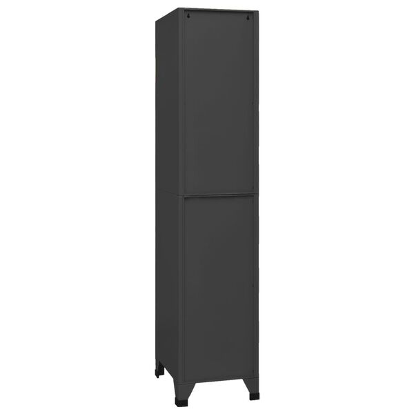vidaXL Φοριαμός Ανθρακί 38 x 45 x 180 εκ. από Ατσάλι
