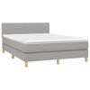 vidaXL &Kappa;&rho;&epsilon;&beta;ά&tau;&iota; Boxspring &mu;&epsilon; &Sigma;&tau;&rho;ώ&mu;&alpha; & LED &Alpha;&nu;.&Gamma;&kappa;&rho;&iota; 140x200 &epsilon;&kappa; &Upsilon;&phi;&alpha;&sigma;&mu;ά&tau;&iota;&nu;&omicron;