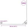 vidaXL Μουσαμάς Πράσινος 5 x 6 μ. 650 γρ./μ.²