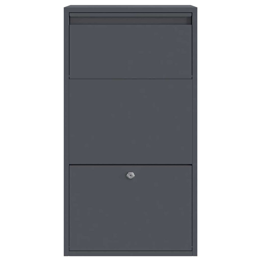 vidaXL Γραμματοκιβώτιο για Πακέτα Ανθρακί 44x22x82 εκ Χάλυβα