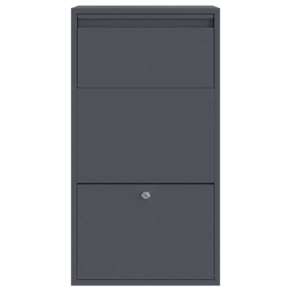 vidaXL Γραμματοκιβώτιο για Πακέτα Ανθρακί 44x22x82 εκ Χάλυβα