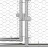 vidaXL Κλουβί για κότες Ασημί 600 x 200 x 198.5 εκ