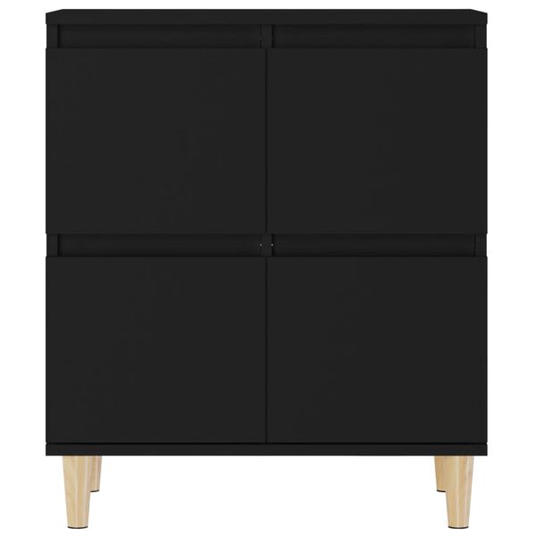 vidaXL Ντουλάπια 2 τεμ. Μαύρα 60x35x70 εκ. Επεξεργασμένο Ξύλο