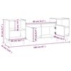vidaXL Έπιπλο Τηλεόρασης Καπνιστή Δρυς 160x35x55 εκ. Επεξ. Ξύλο