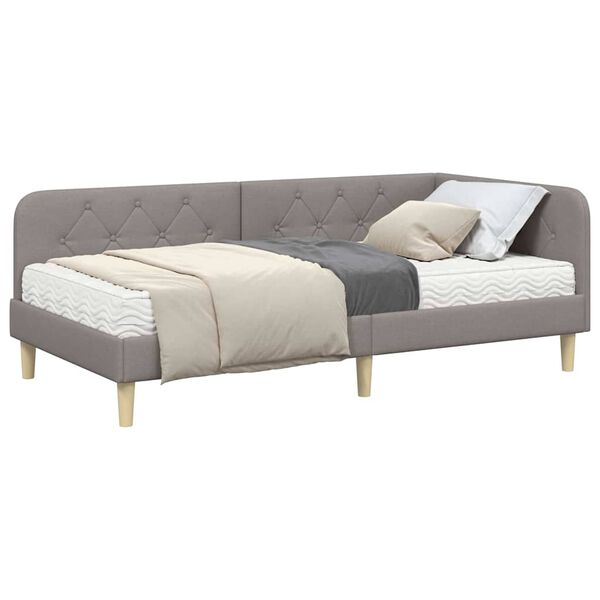 vidaXL &Kappa;&rho;&epsilon;&beta;ά&tau;&iota; &Gamma;&omega;&nu;ί&alpha;&sigmaf; &mu;&epsilon; &sigma;&tau;&rho;ώ&mu;&alpha; &mu;&epsilon; &kappa;&epsilon;&phi;&alpha;&lambda;ά&rho;&iota; Taupe 90 x 200 cm ύ&phi;&alpha;&sigma;&mu;&alpha;
