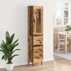 vidaXL Highboard &Pi;&alpha;&lambda;&iota;ό &Xi;ύ&lambda;&omicron; 34,5 x 34 x 180 &epsilon;&kappa;. &Epsilon;&pi;&epsilon;&xi;&epsilon;&rho;&gamma;&alpha;&sigma;&mu;έ&nu;&omicron; &xi;ύ&lambda;&omicron;