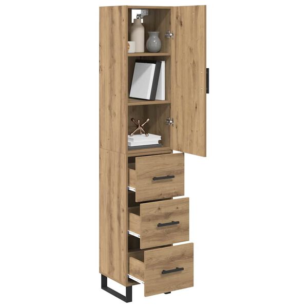 vidaXL Highboard Artisan Oak 34,5 x 34 x 180 &epsilon;&kappa;. &Epsilon;&pi;&epsilon;&xi;&epsilon;&rho;&gamma;&alpha;&sigma;&mu;έ&nu;&omicron; &xi;ύ&lambda;&omicron;