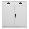 vidaXL Ντουλάπα Γραφείου Ανοιχτό Γκρι 90 x 40 x 102 εκ. Ατσάλινη