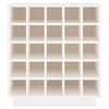 vidaXL Κάβα Κρασιών Λευκή 55,5 x 34 x 61 εκ. από Μασίφ Ξύλο Πεύκου