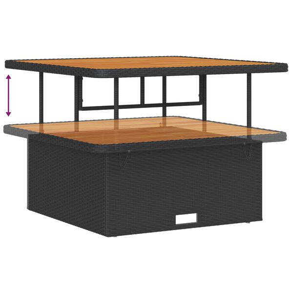 vidaXL Σετ Καναπέ Κήπου 9 pcs Μαύρο συνθετικό ρατάν