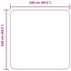 vidaXL Χαλί Shaggy με Ψηλό Πέλος NAVARRA Ανοιχτό Γκρι 240x240 εκ.