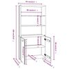 vidaXL Ντουλάπι HAMAR Ανοιχτό Γκρι από Μασίφ Ξύλο Πεύκου