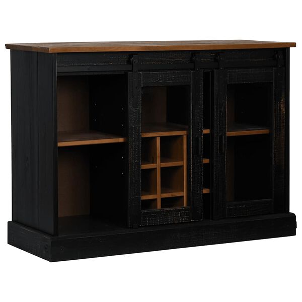 vidaXL Sideboard HALDEN 2 &sigma;&upsilon;&rho;ό&mu;&epsilon;&nu;&epsilon;&sigmaf; &pi;ό&rho;&tau;&epsilon;&sigmaf; &mu;&alpha;ύ&rho;&omicron; 112x40x80 cm