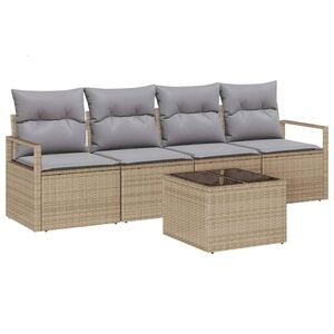 vidaXL &Sigma;&epsilon;&tau; &Kappa;&alpha;&nu;&alpha;&pi;έ 5 pcs &Mu;&pi;&epsilon;&zeta; &kappa;&alpha;&iota; &Gamma;&kappa;&rho;&iota; &sigma;&upsilon;&nu;&theta;&epsilon;&tau;&iota;&kappa;ό &rho;&alpha;&tau;ά&nu;