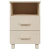 vidaXL Κομοδίνα HAMAR 2 Τεμ. Μελί 40 x 35 x 62 εκ. Μασίφ Ξύλο Πεύκου