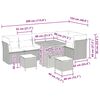 vidaXL Σετ Καναπέ Κήπου 9 pcs Μπεζ συνθετικό ρατάν