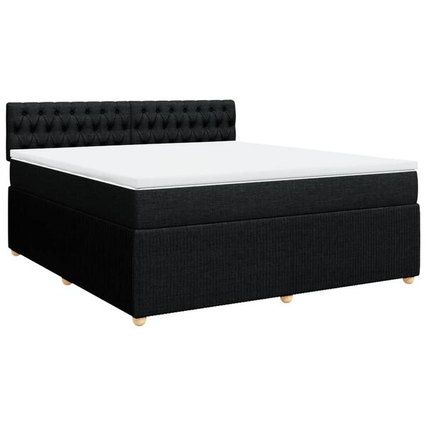 vidaXL &Kappa;&rho;&epsilon;&beta;ά&tau;&iota; Boxspring &mu;&epsilon; &Sigma;&tau;&rho;ώ&mu;&alpha; &Mu;&alpha;ύ&rho;&omicron; 180x200 &epsilon;&kappa;. &Upsilon;&phi;&alpha;&sigma;&mu;ά&tau;&iota;&nu;&omicron;