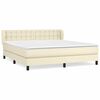 vidaXL &Kappa;&rho;&epsilon;&beta;ά&tau;&iota; Boxspring &mu;&epsilon; &Sigma;&tau;&rho;ώ&mu;&alpha; &Kappa;&rho;&epsilon;&mu; 160x200&epsilon;&kappa;. &alpha;&pi;ό &Sigma;&upsilon;&nu;&theta;&epsilon;&tau;&iota;&kappa;ό &Delta;έ&rho;&mu;&alpha;