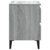 vidaXL Κομοδίνο Γκρι Sonoma 40 x 35 x 50 εκ. με Μεταλλικά Πόδια