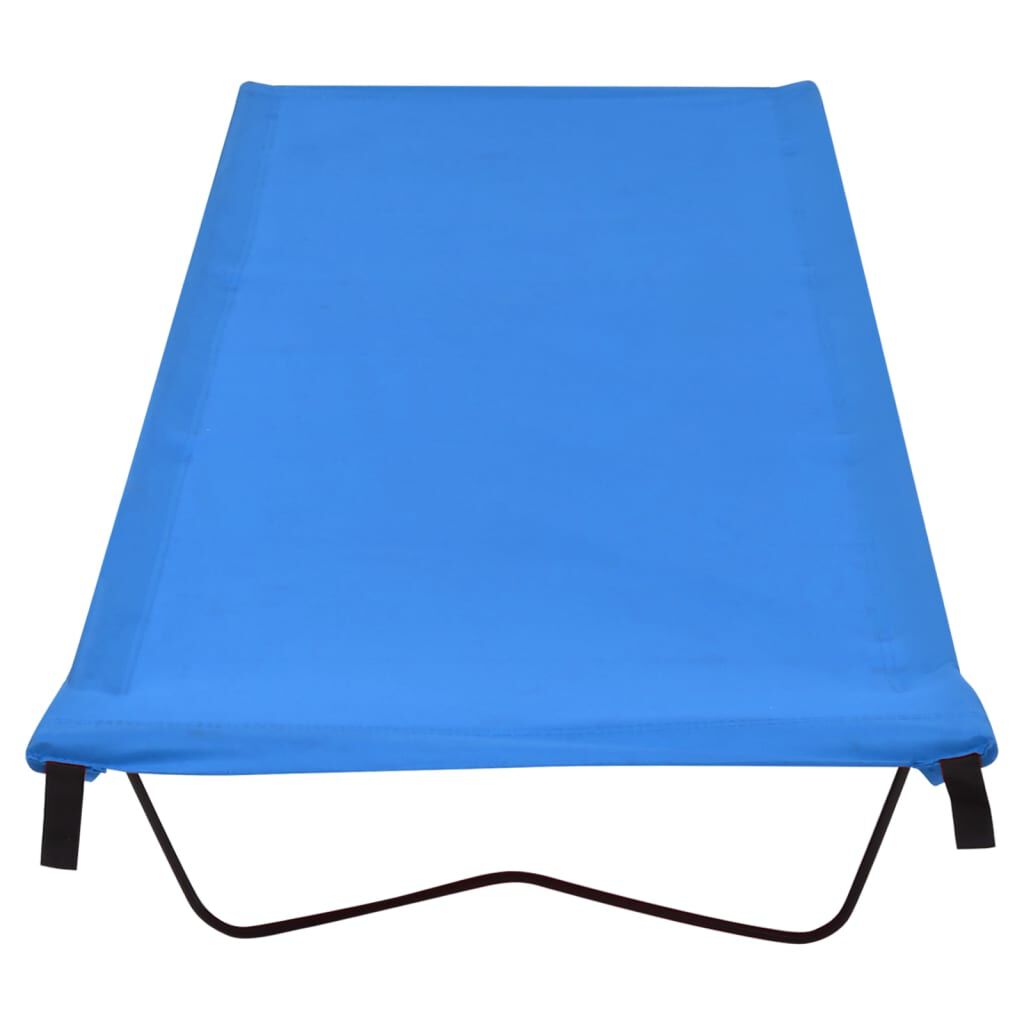 vidaXL Κρεβάτια Κάμπινγκ 2 τεμ. Μπλε 180x60x19εκ Ύφασ. Oxford/Ατσάλι