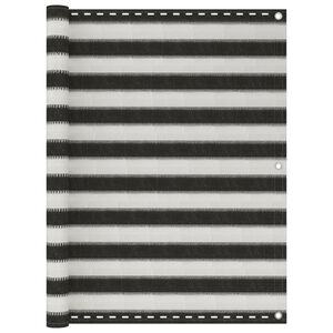 vidaXL Διαχωριστικό Βεράντας Ανθρακί και Λευκό 120 x 500 εκ. από HDPE