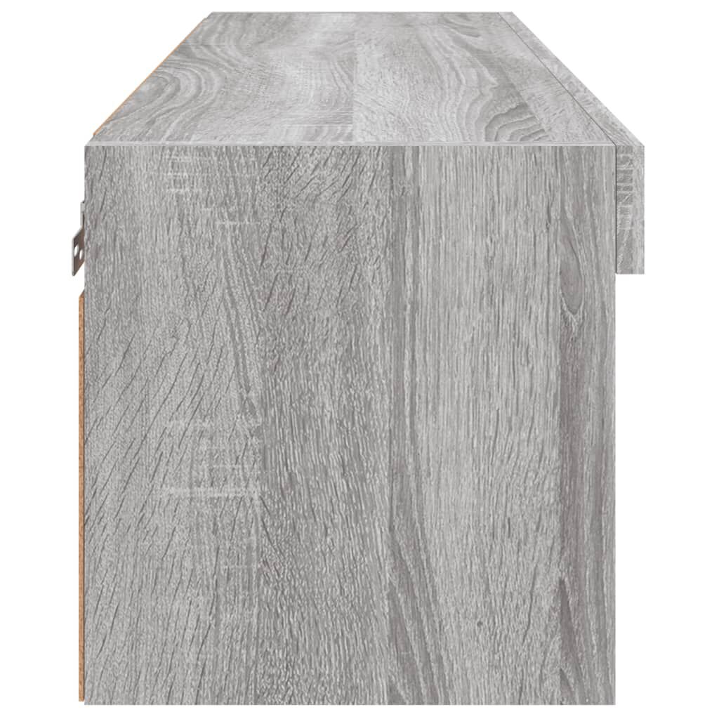 vidaXL Έπιπλο Τηλεόρασης με LED Γκρι Sonoma 80x30x30 εκ.
