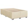 vidaXL Κρεβάτι Boxspring με Στρώμα Κρεμ 120x200 εκ. Υφασμάτινο