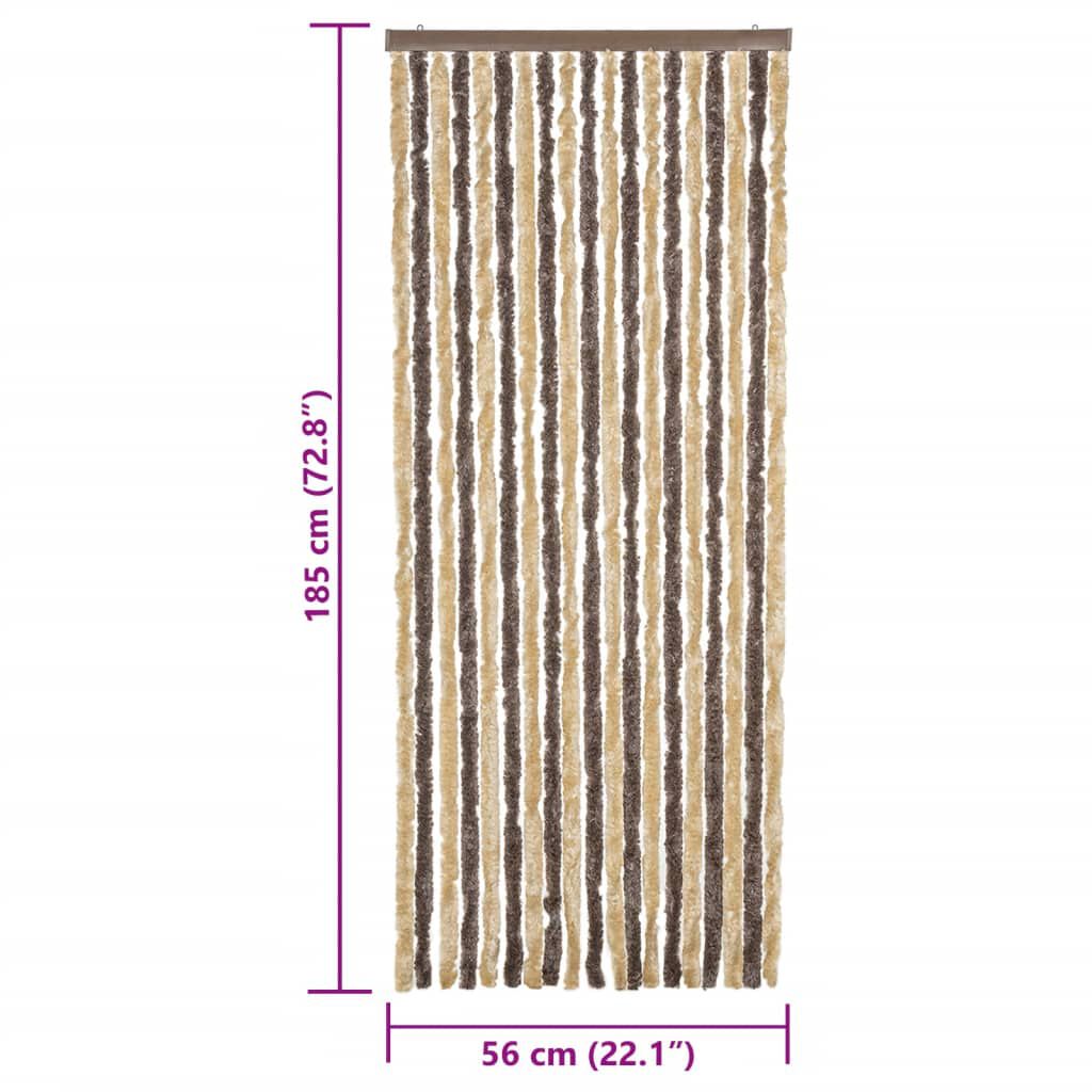 vidaXL Σήτα Εντόμων Σκούρο Καφέ / Μπεζ 56 x 185 εκ. από Σενίλ