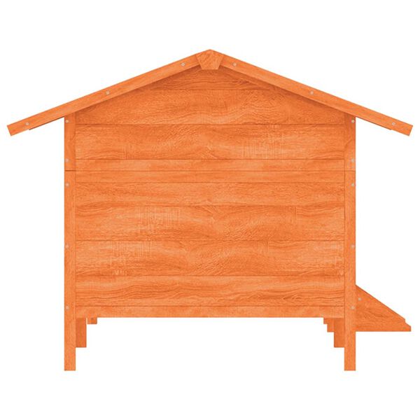 vidaXL Σπίτι Σκύλου Καφέ 159 x 120 x 88,5 εκ. από Μασίφ Ξύλο Πεύκου