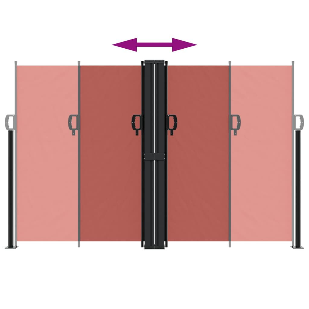 vidaXL Σκίαστρο Πλαϊνό Συρόμενο Τερακότα 160 x 1000 εκ.