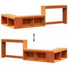 vidaXL Κομοδίνο με Γραφείο Καφέ Κεριού 222x107x75 εκ Μασίφ Ξύλο Πεύκου