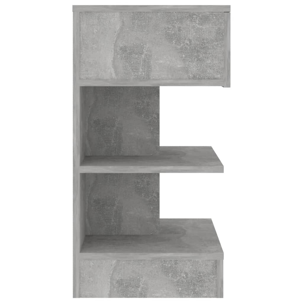 vidaXL Κομοδίνο Γκρι Σκυροδέματος 40 x 35 x 65 εκ. από Επεξ. Ξύλο