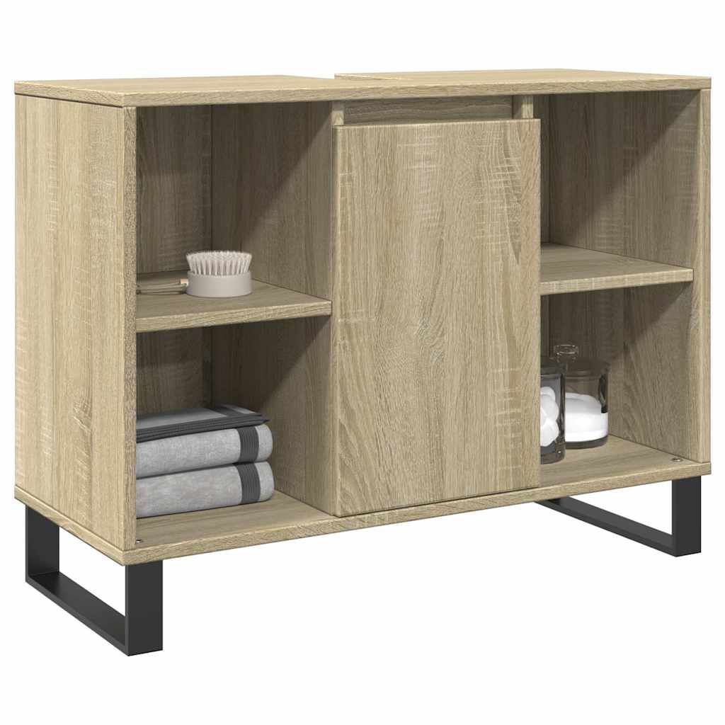vidaXL Ντουλάπι Μπάνιου Sonoma Δρυς 80 x 33 x 60 εκ. από Επεξεργ. Ξύλο