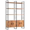 vidaXL Βιβλιοθήκη με 4 Επίπεδα 124 x 30 x 180 εκ. Μασίφ Ξύλο Ακακίας