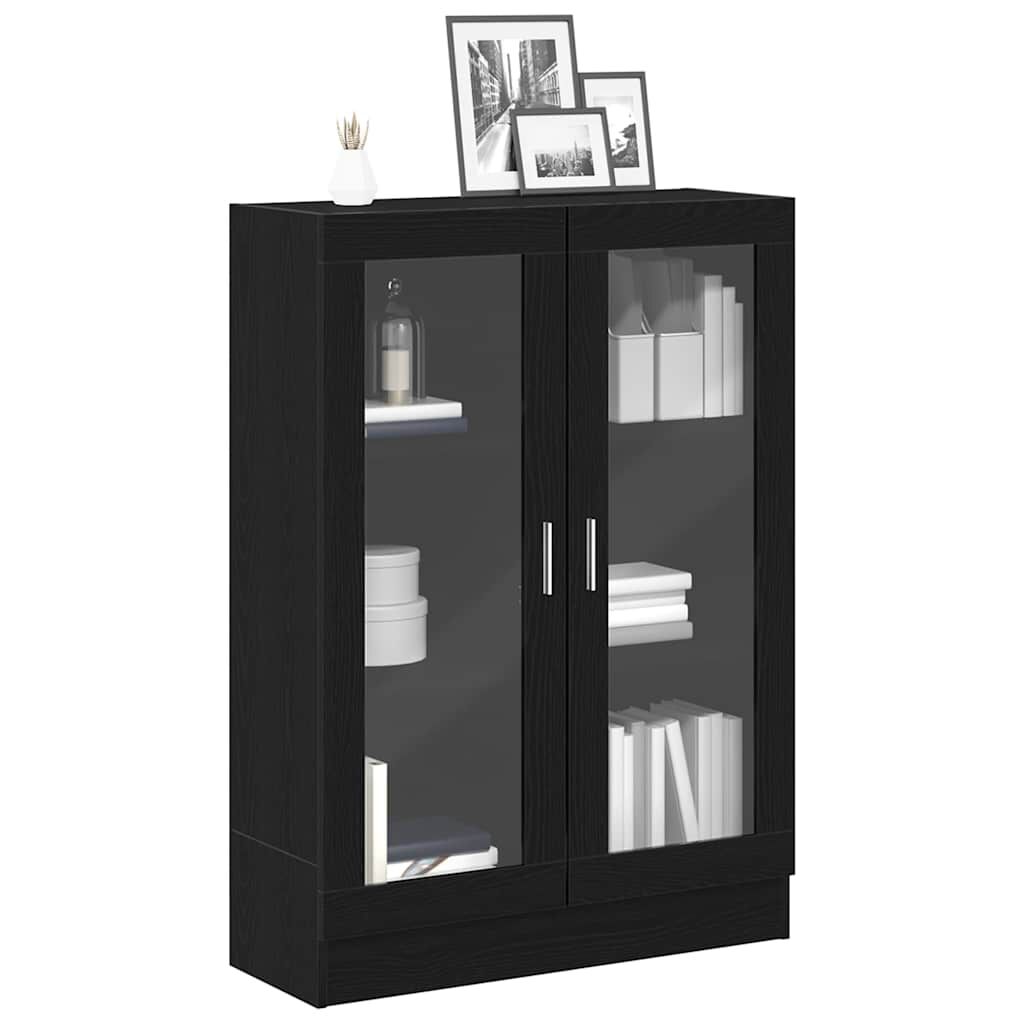 vidaXL Βιβλιοθήκη Μαύρο Δρυς 82,5x30,5x115 εκ. Επεξεργασμένο Ξύλο