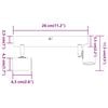 vidaXL Σποτ οροφής Βουρτσισμένο νικέλιο 26 x 6.5 x 11.5 εκ Ατσάλι