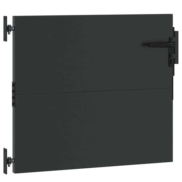 vidaXL Πύλη Κήπου Μαύρο 105 x 100 εκ Ατσάλι με Επικάλυψη Πούδρας