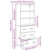 vidaXL Highboard &mu;&epsilon; &sigma;&upsilon;&rho;&tau;ά&rho;&iota; 2 pcs &Pi;&alpha;&lambda;&iota;ό &xi;ύ&lambda;&omicron; &Epsilon;&pi;&epsilon;&xi;&epsilon;&rho;&gamma;&alpha;&sigma;&mu;έ&nu;&omicron; &xi;ύ&lambda;&omicron;