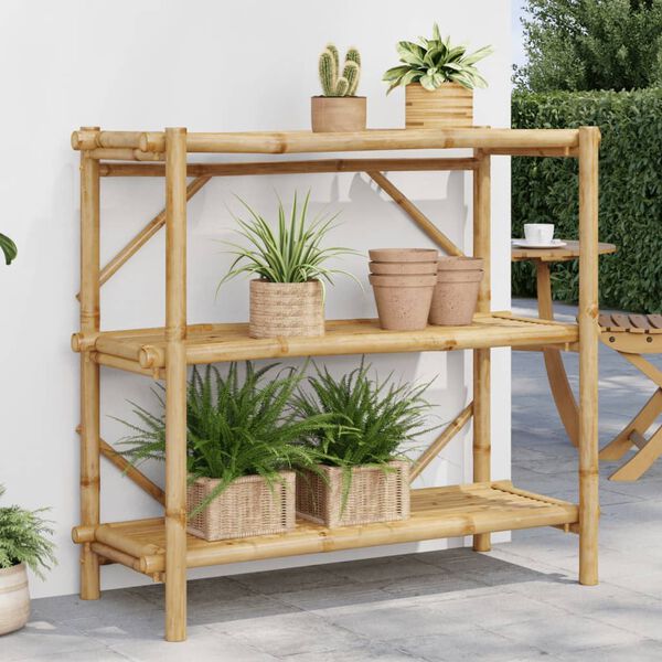 vidaXL Ραφιέρα 3 Επιπέδων 100x40x90 εκ. από Μπαμπού