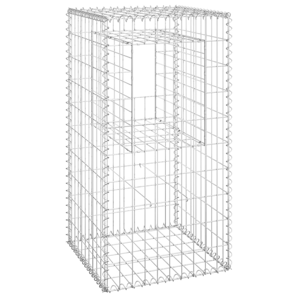 vidaXL Συρματοκιβώτια Στύλοι 2 τεμ. 50 x 50 x 100 εκ. Σιδερένιοι