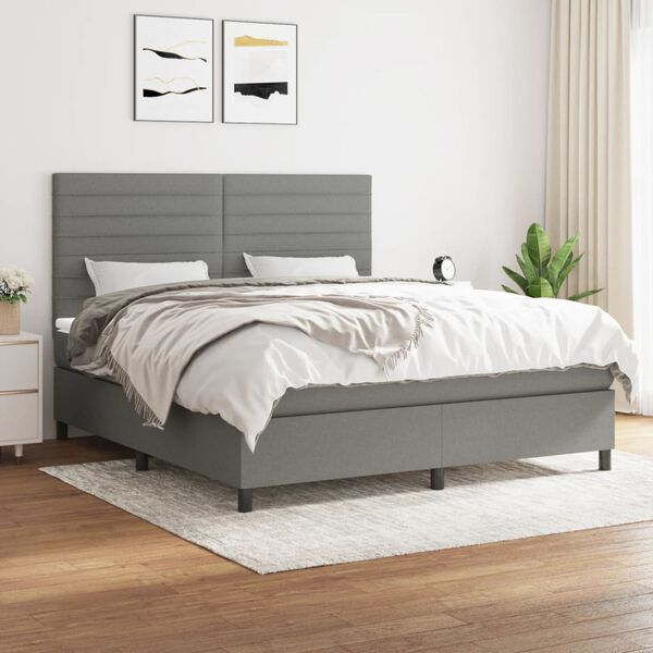 vidaXL &Kappa;&rho;&epsilon;&beta;ά&tau;&iota; Boxspring &mu;&epsilon; &Sigma;&tau;&rho;ώ&mu;&alpha; &Sigma;&kappa;&omicron;ύ&rho;&omicron; &Gamma;&kappa;&rho;&iota; 180x200 &epsilon;&kappa; &Upsilon;&phi;&alpha;&sigma;&mu;ά&tau;&iota;&nu;